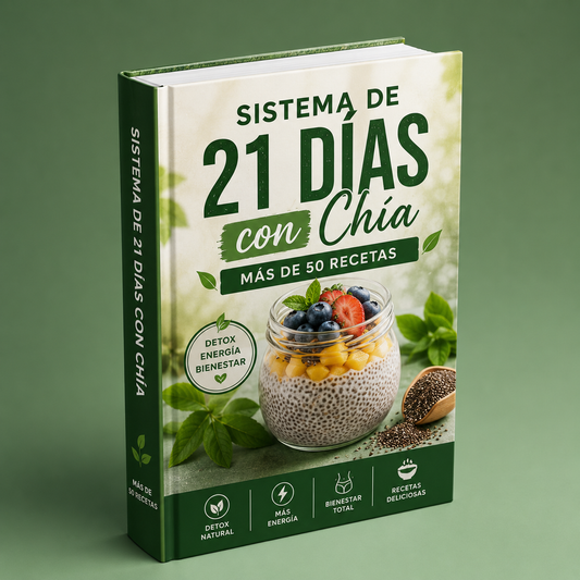 Sistema de 21 días con el Poder de la Chía + de 50 Recetas + 3 Bonos